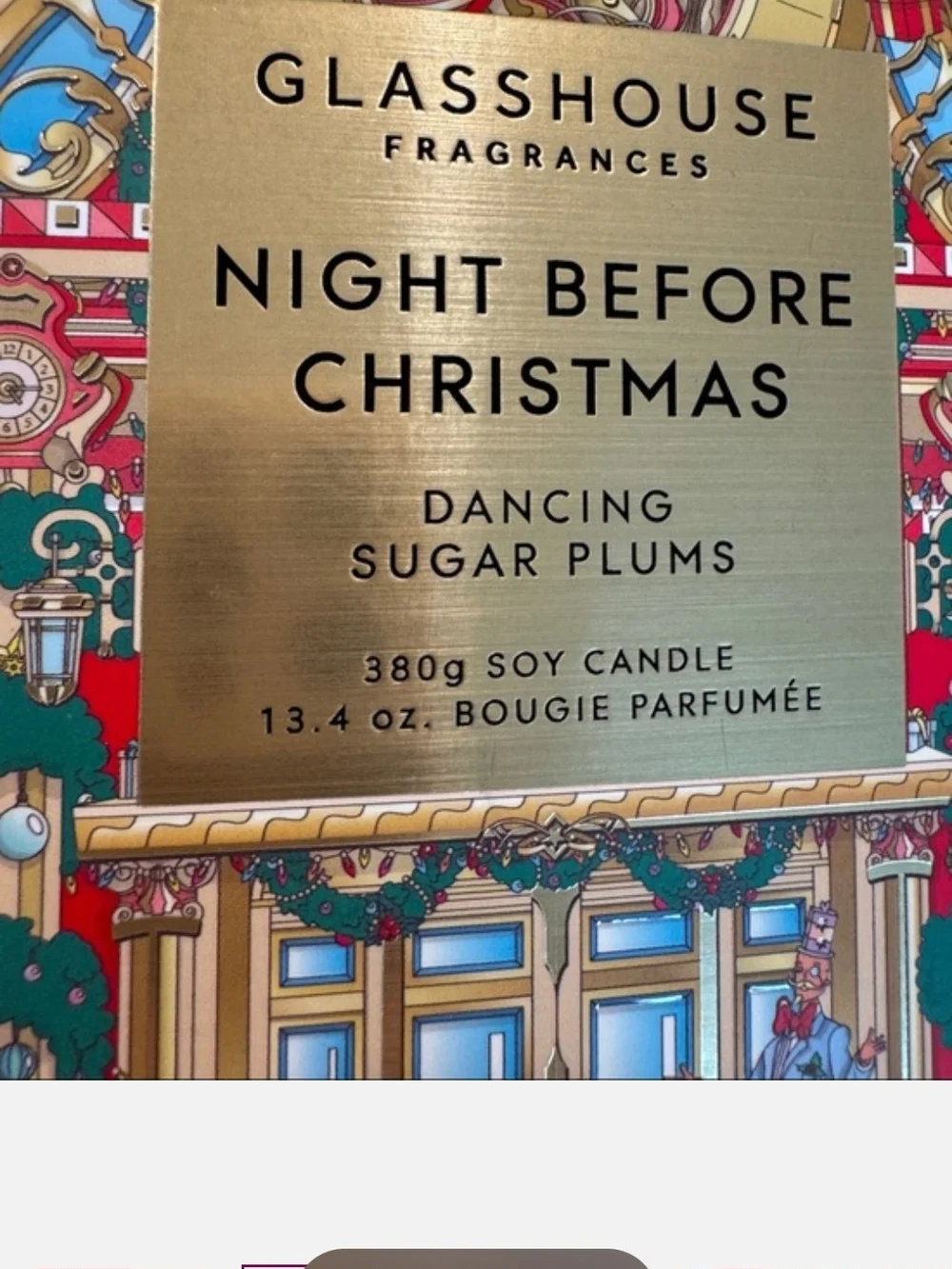 Glasshouse Night Before Christmas Red Holiday Candle - Dancing Sugar Plums New